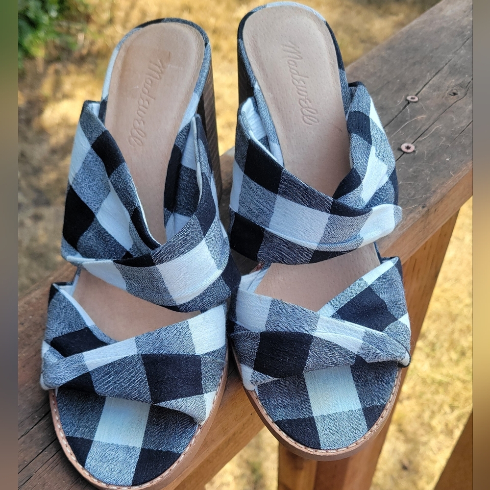 Madewell Alexandria Mule In Gingham Check - Picture 9 of 9